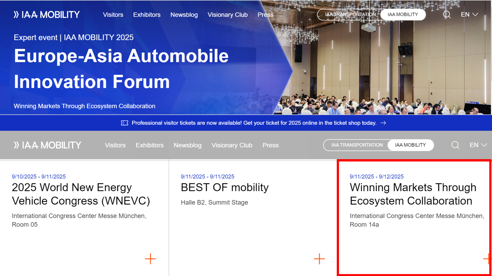 IAA MOBILITY 2025官方活动 | 盖世汽车欧亚汽车创新论坛
