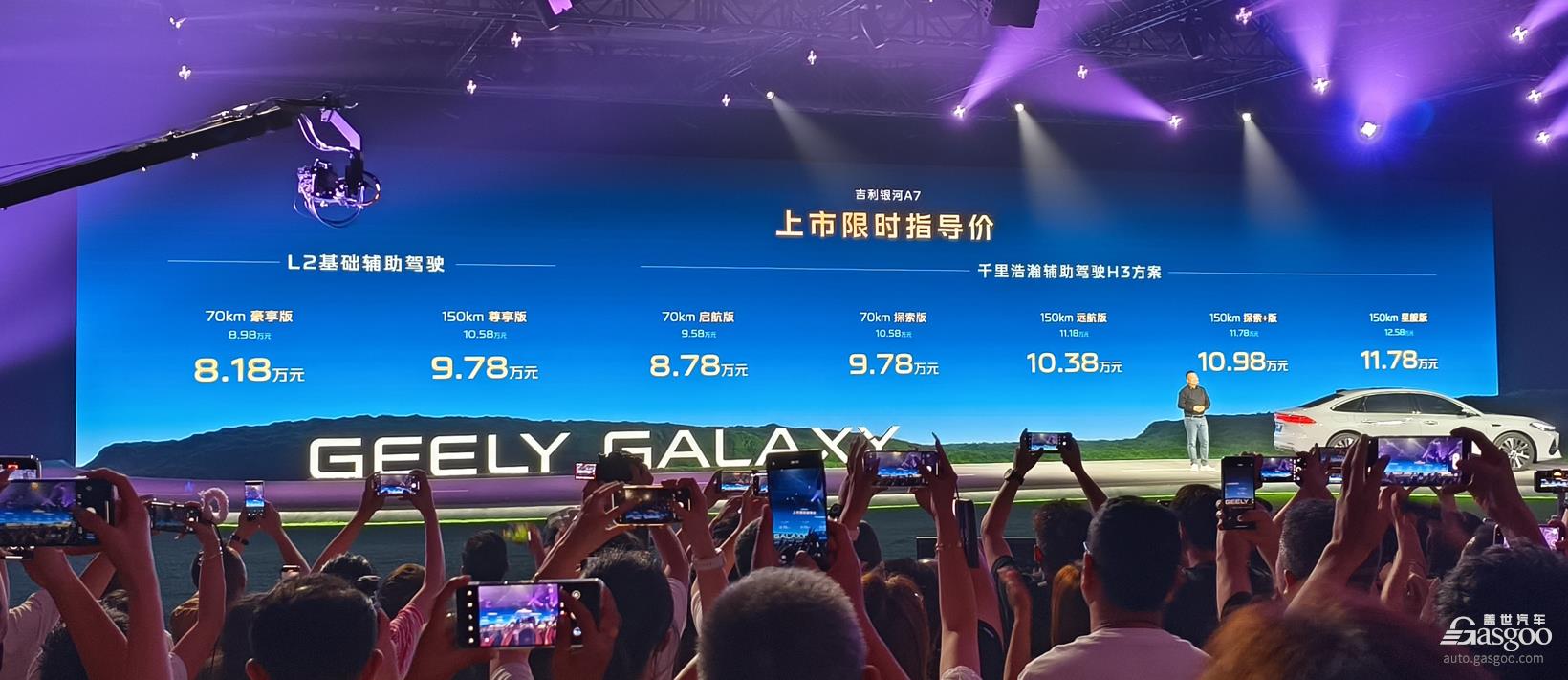 吉利银河A7上市一天大定破万