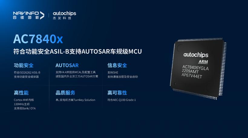 四维图新旗下杰发科技首颗功能安全MCU芯片AC7840x正式量产