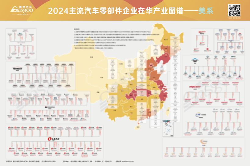 43家国际TOP汽车零部件供应商在华产业分布 | 2024供应链图谱系列