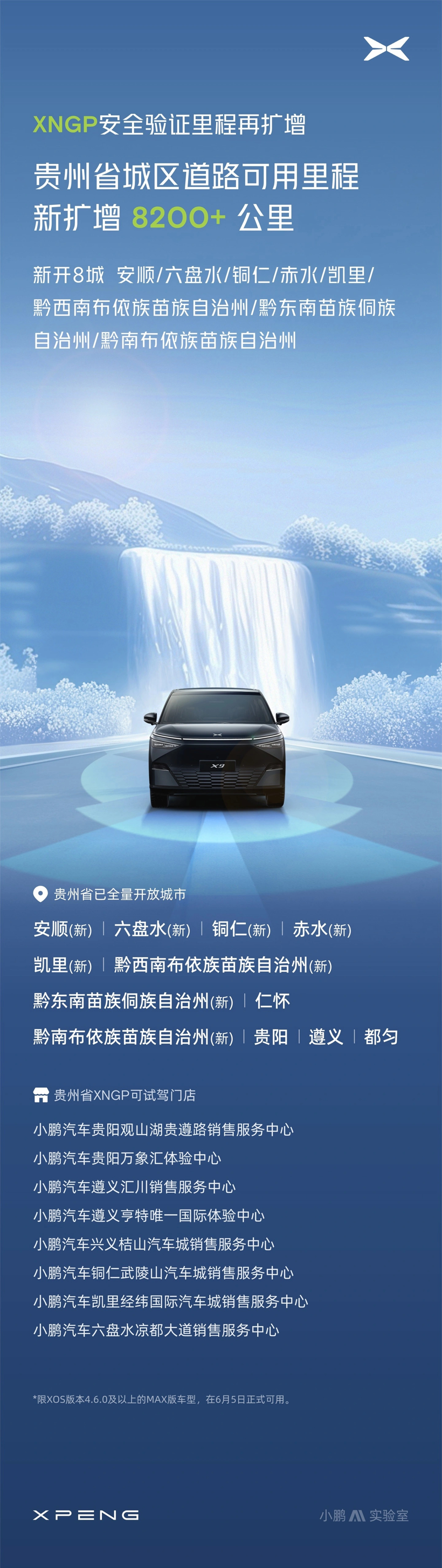 小鹏汽车：XNGP城市智驾新开通乌鲁木齐、安顺、三门峡等15城