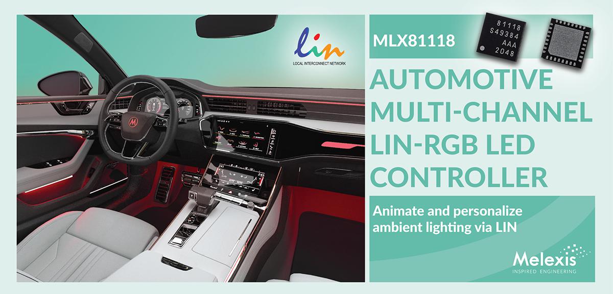 迈来芯推出LIN RGB LED控制器 改善汽车环境照明