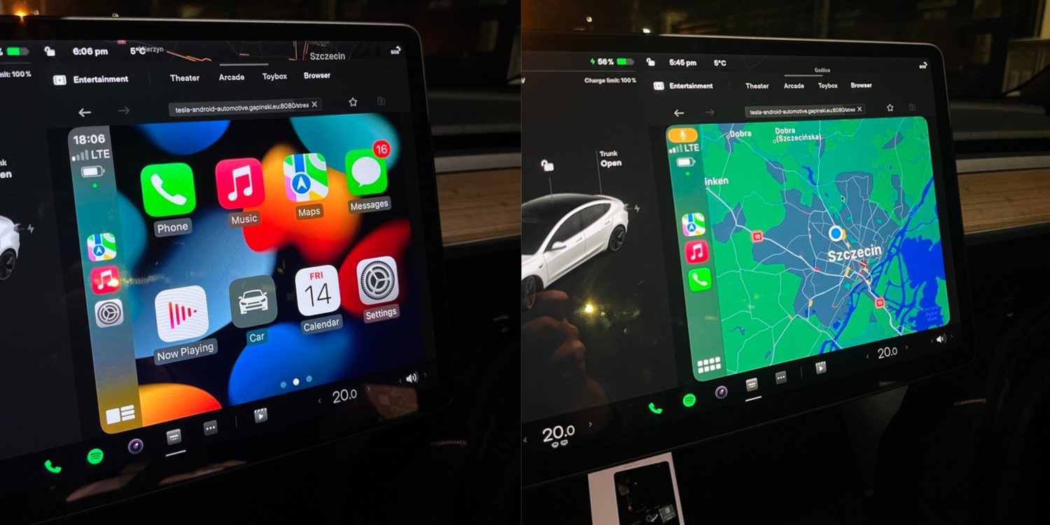 波兰开发者成功让特斯拉支持苹果CarPlay