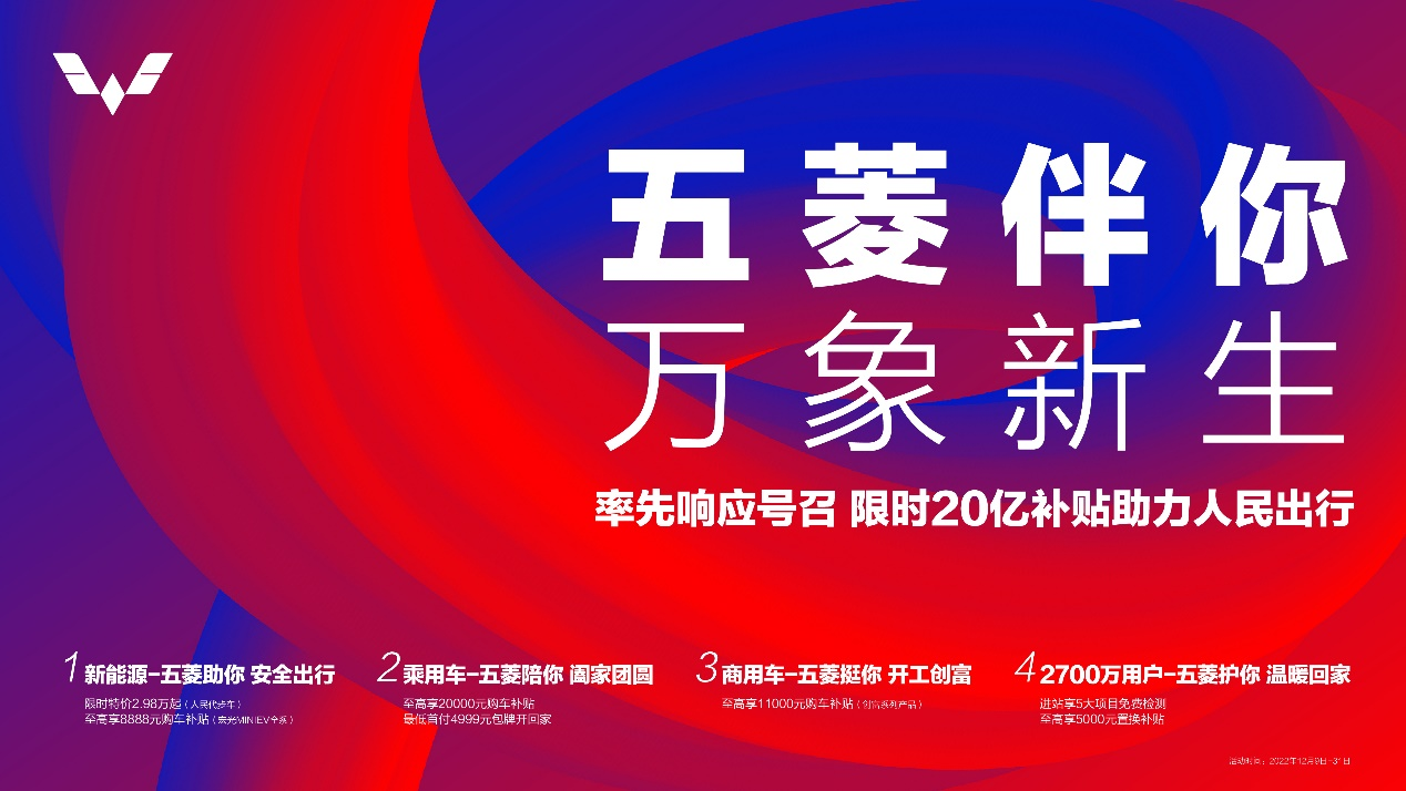 五菱伴你，万象新生 ——人民五菱限时20亿购车补贴彰显民族车企担当