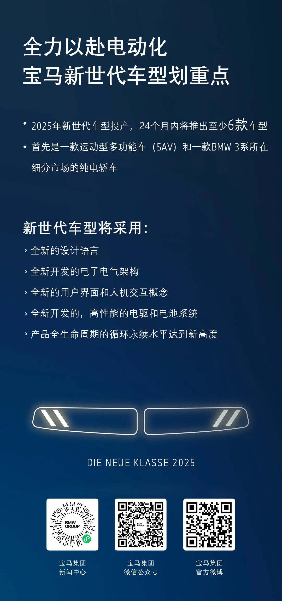 宝马新世代车型将于2025年投产，24个月内将推出至少6款新车