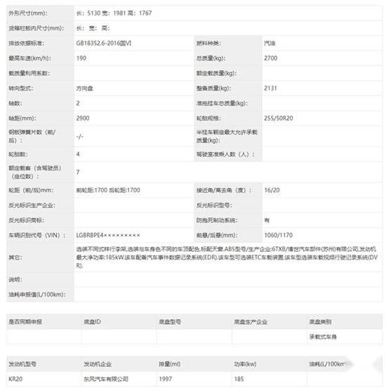 广州车展亮相 曝东风日产Pathfinder申报图