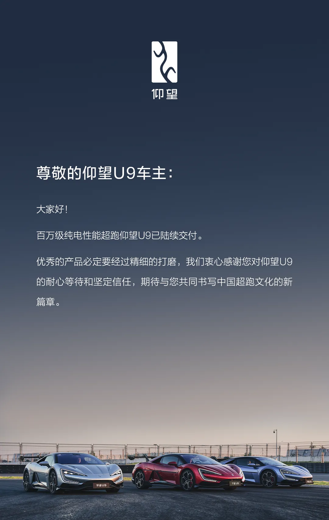 比亚迪仰望U9开启交付