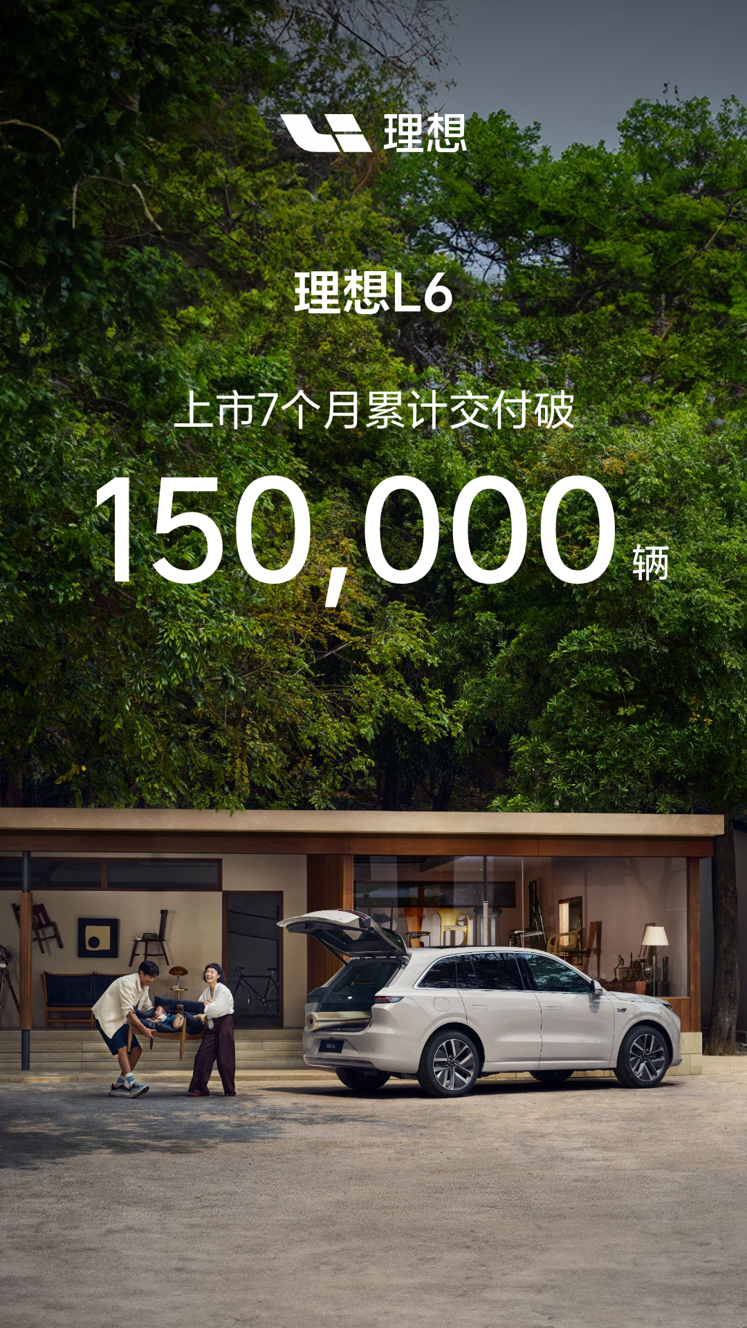 上市7个月，理想L6累计交付破15万辆