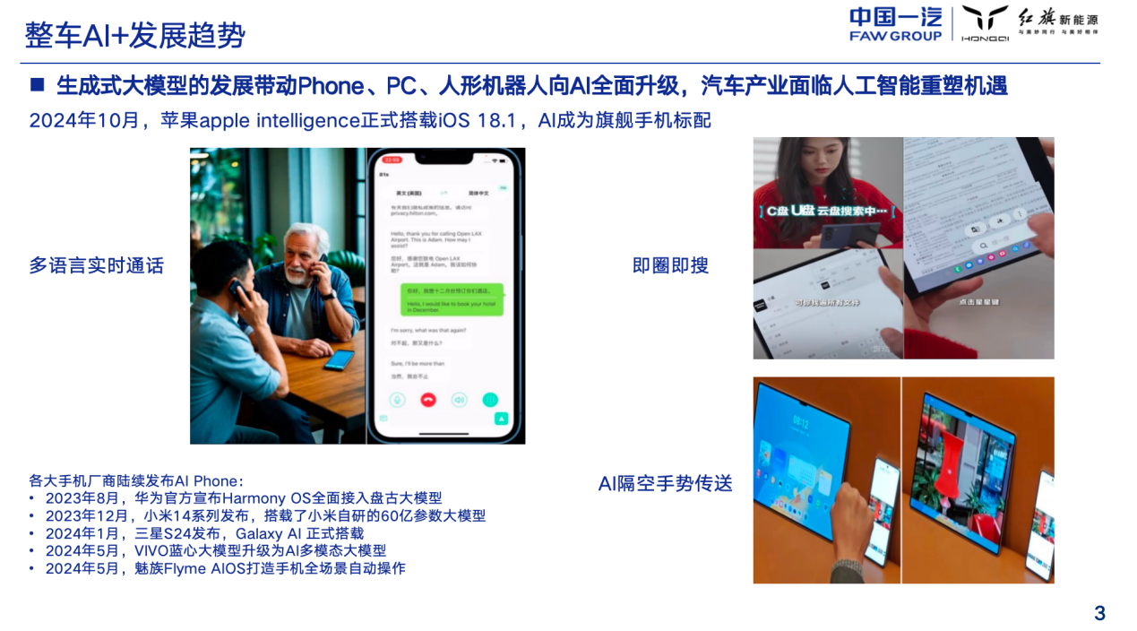 一汽红旗：整车智能体的发展与思考